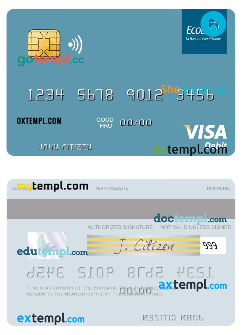 Togo Ecobank visa debit cardw1